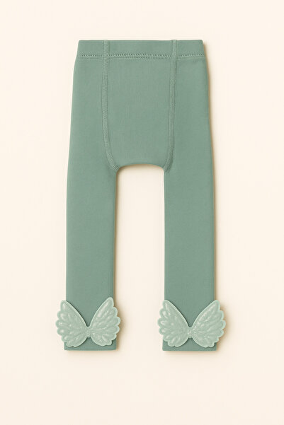 Katia&Bony Çocuk Kanat Aksesuarlı İçi Havlu Tayt Yeşil