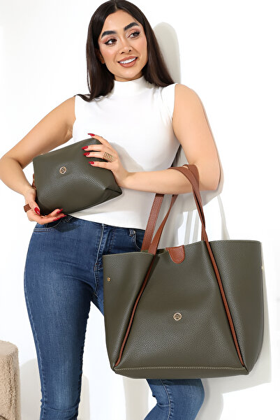 Moda Lime Women's Artificial Leather Patterned Extra Mini Bag Side Strap Handle Detail Inner Compartment Handle and Shoulder Bag