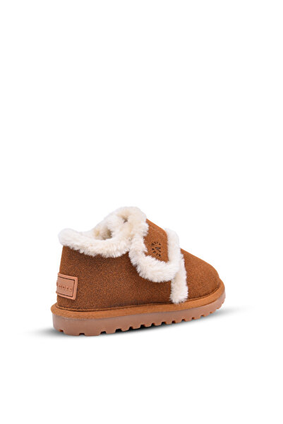 kids A more Noelle Girls' and Boys' Fur-Lined Tan Winter Boots