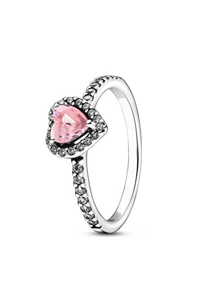 NOVVO Jewelry Set Ring, Earrings, Bracelet and Necklace Pink Heart 925 Silver