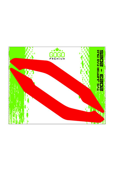 gogo premium TVS JUPİTER 2023 - 2025 UYUMLU FAR ÜSTÜ FİLM KIRMIZI