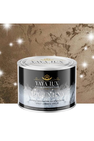 YaYa Color Vopsea decorativa de Lux Argentina, Cafea cu Lapte, cu Efect 3D St...