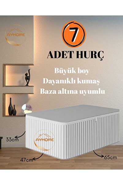 AYHOME 7 Li Orta Boy Kazaklık Baza Altı Düzenleyici Hurç 67 X 47 X 33 Cm
