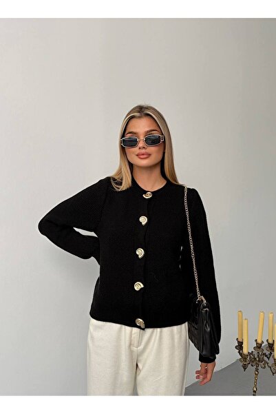 KECHİ WOMAN Knitwear Cardigan with Snail Accessories