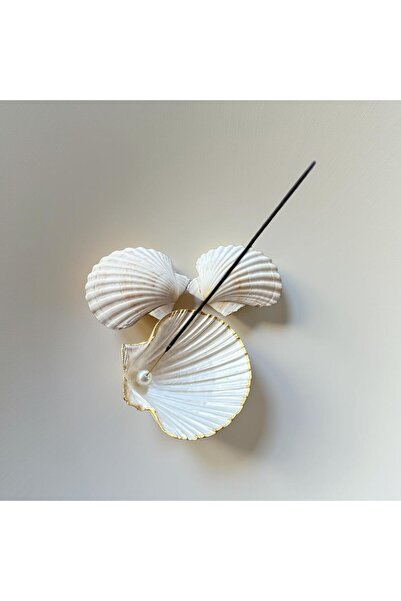 BerLa Home Gerçek Deniz Kabuğu -Lüks Cam İnci &Gold Detaylı Tütsülük