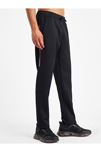 Lescon Men's Hooded Zippered Black Tracksuit Set 25N-1128/1129