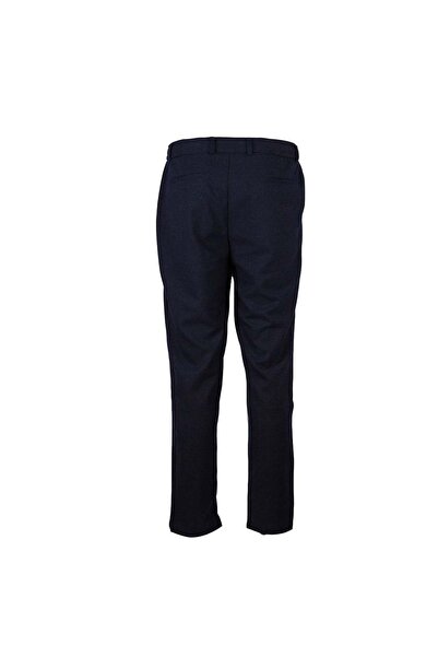 trender Navy Blue Men's Fabric Trousers Ek21347