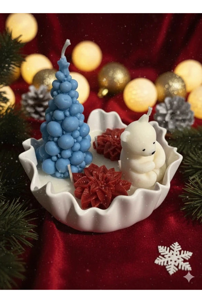 EpicShop3D Lumânări parfumate de Crăciun cu reni — Ornament de brad - Ornamen...