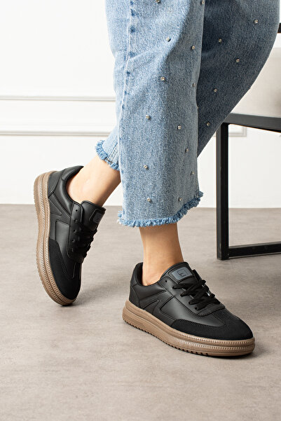 eformoda by emre yılmaz Black Unisex Women's Casual Sneaker Soft-Soled Sports Shoes