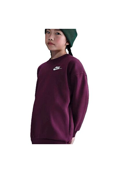 Nike Bluza G NSW CLUB FLC OVRSZD CREW LBR