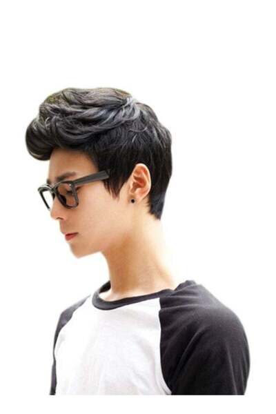 Generic Short Hair Style Fluffy Wig Black