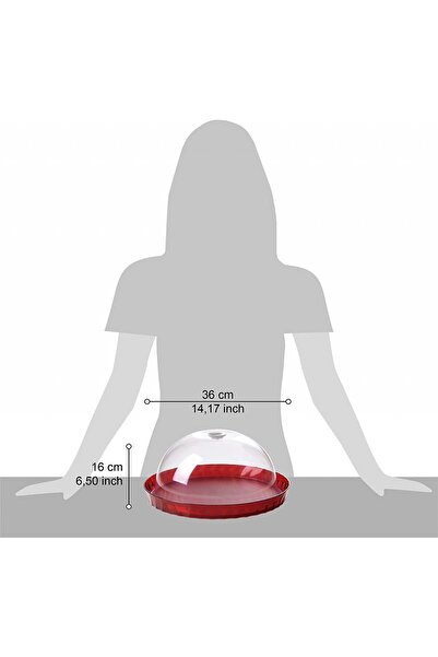 Omada Kitchen platters -- Cake platter with lid ø36xh16.5 cm - DIAMOND
