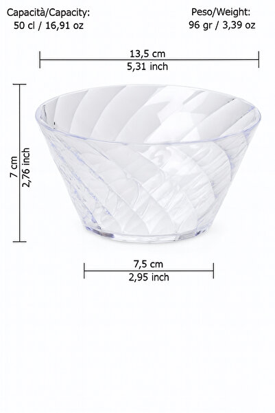 Omada Bowls - DIAMOND bowl d.13.5 cm - Transparent