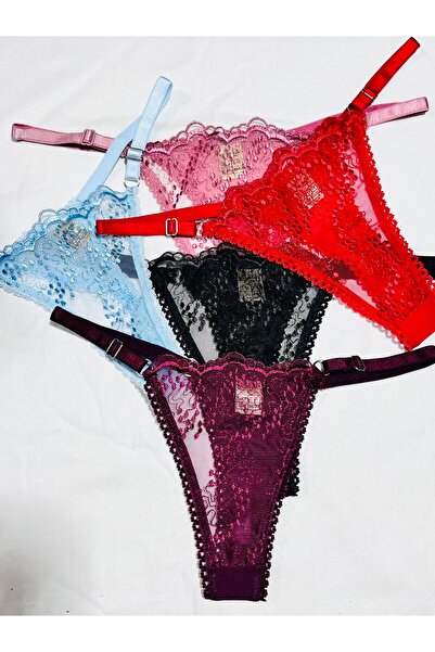 mendoza store Набір трусиків з регульованою тангкою з мереживом у 5 кольорах