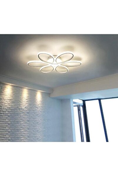 Lzy Avize Store LEVENT Papatya Plafonyer Model Ledli Modern 3 Renkli Aydınlat...