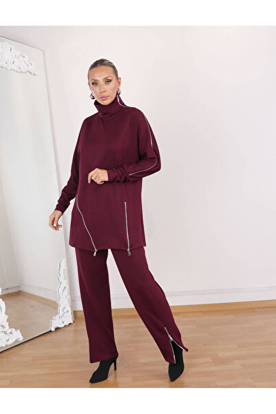 EL jadida Women's Zippered Modal Fabric Set