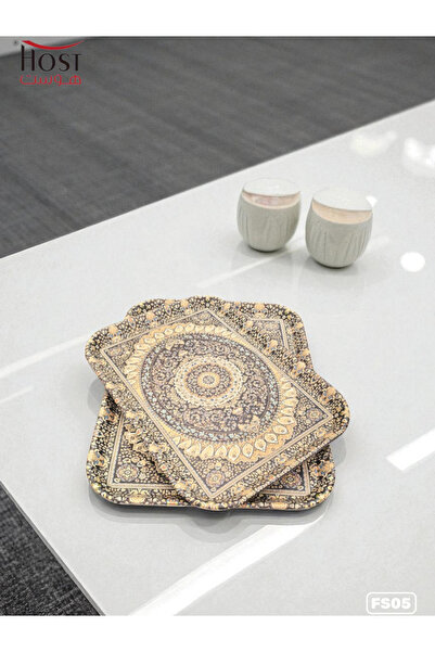 AL-HMAMMAMI Elegant decorative two-piece serving tray set