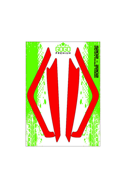 GOGOPREMİUM MONDİAL STRADA 2022 - 2025 UYUMLU FAR ÜSTÜ FİLM KIRMIZI