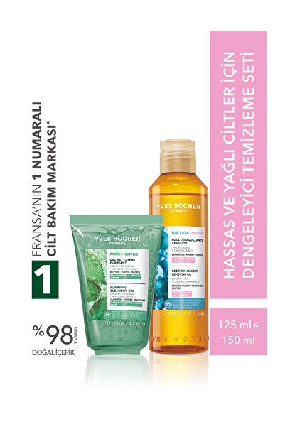 Yves Rocher Hassas ve Yağlı Ciltler İçin Dengeleyici Temizleme Seti