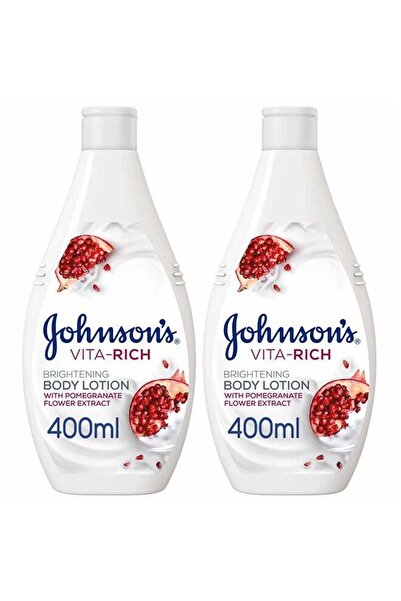 Johnson's Body Lotion Vita-Rich Brightening Pomegranate Flower Multicolour 400ml Pack of 2