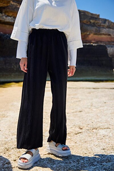 Starinci Mayo Women's Trousers Ayrobin Fabric Black Polka Dot