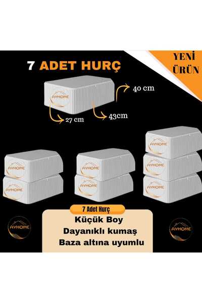 AYHOME 7 Adet Küçük Boy Gri Çizgili Stuff & Thing Baza Altı Kazak Pike Battaniye Hurcu 43 X 40 X 27