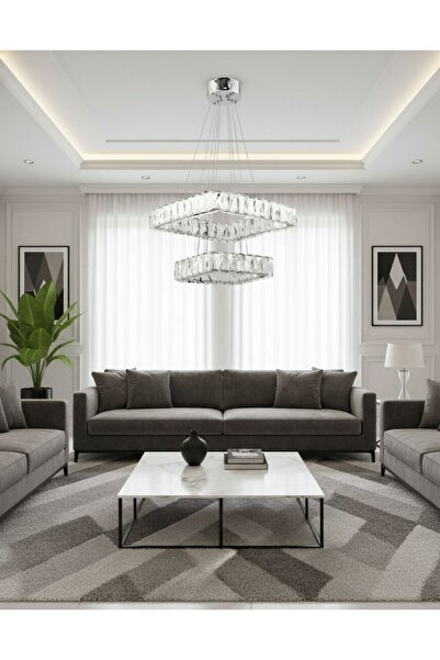 aydın home light MAYA KRİSTAL LED AVİZE - GÜMÜŞ - KROM - Oturma Odası - Salon...