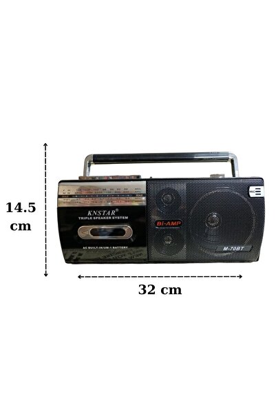 Nostaljik Lezzetler Nostalji Tasarımlı Kaset Ve Müzik Çalar Knstar M-70BT Blu...