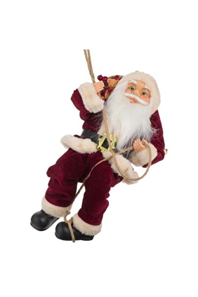 AB HOMES Figurină de Crăciun suspendată - Moș Crăciun cu sac, 45 cm