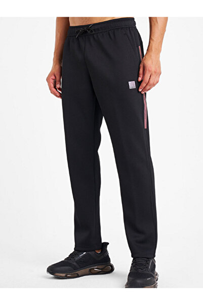 Lescon Men's Hooded Zippered Black Tracksuit Set 25N-1128/1129