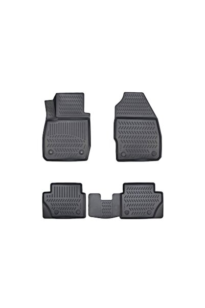 OEM Set de 4 covorașe auto pentru Ford Fiesta (2018-2023) - cauciuc, cu cleme...