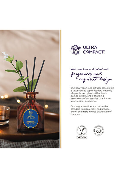 Ultra Compact Set Odorizant de Cameră Premium cu Bețișoare – Rose, Difuzor 200 ml, Prospetime 60+ Zile 🌿✨