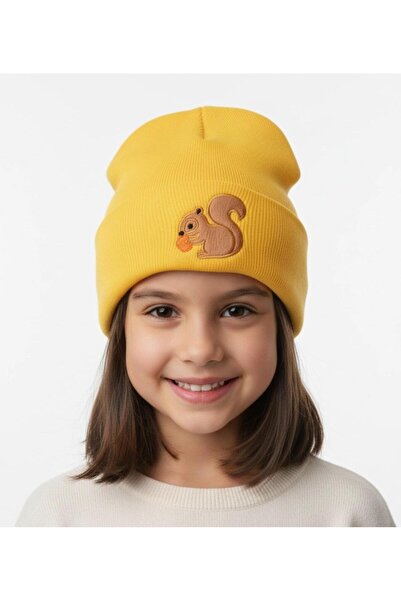 gigigiyim Squirrel Printed Unisex Children's Beanie
