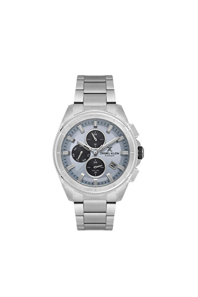 Daniel Klein ساعة رجالية حصرية من الفولاذ المقاوم للصدأ باللون الفضي DK.1.142...