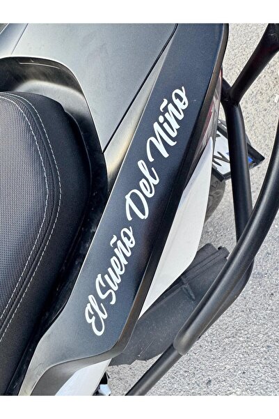 Mavera Stickers El Sueno Del Nino Beyaz Sticker 20cm Motor-Kask-Araba İçin