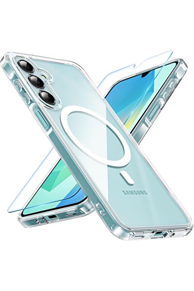 HYX Magnetic Case for Samsung Galaxy A16 5G/4G with Screen Protector (Clear)