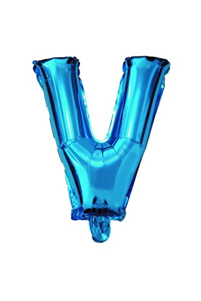 OEM Balon Litera V, Albastru, 40cm