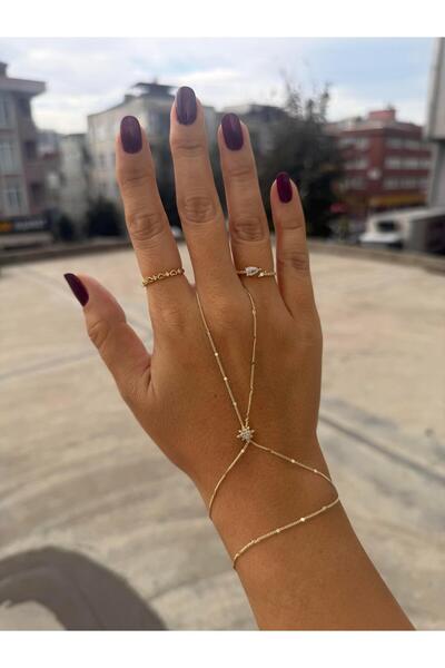 DGK COLLECTİON 14K gold renk,şık zincir,zirkon taşlı,kuzey yıldızı şahmeran