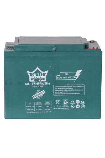 ORTEC Or-Tec 12V 100A Elektrikli Jel Akü