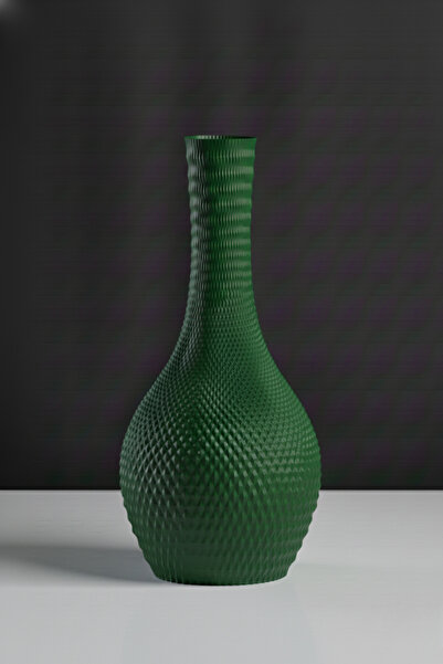 Smile3D Dekoratif Dokulu Vazo 20 cm 3d Ağır Baskı
