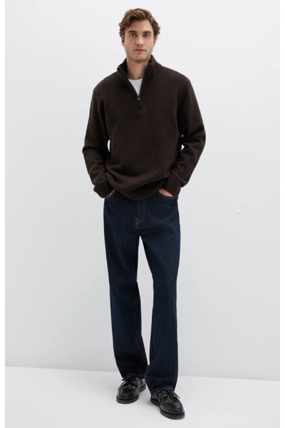 Mavi M0710380 Πουλόβερ με μισό φερμουάρ Ανδρικό φούτερ με μισό φερμουάρ ΚΑΦΕ