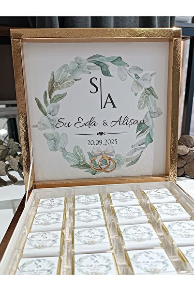 Beyaz Gelincik Tasarım İsimli Söz Çikolatası, İsimli Nişan Çikolatası, Kız İs...