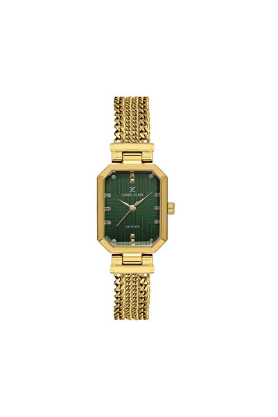Daniel Klein ساعة نسائية فاخرة من الفولاذ المقاوم للصدأ مطلية بالذهب DK.1.141...