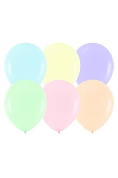 PartyPal Set de baloane, mix de culori pastelate, 26 cm, 50 buc.