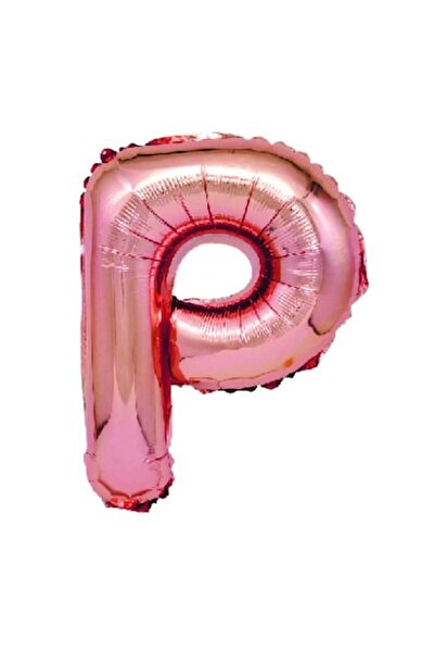 OEM Μπαλόνι με το γράμμα P, ροζ χρυσό, 40 cm