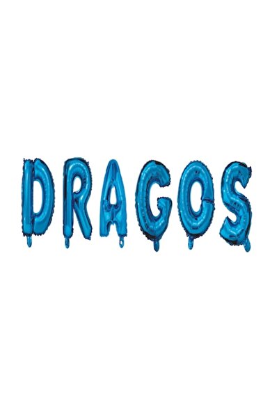 OEM Balloon Set 'Name Dragos', Blue, 40 cm