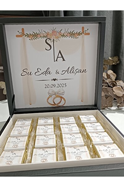 Beyaz Gelincik Tasarım Hediyelik Söz Çikolata Kutusu, İsimli Söz Çikolatası, ...