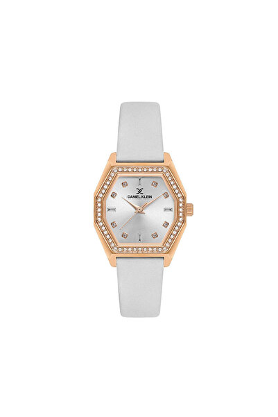Daniel Klein Premium White Leather Watch for Women DK.1.14114-5