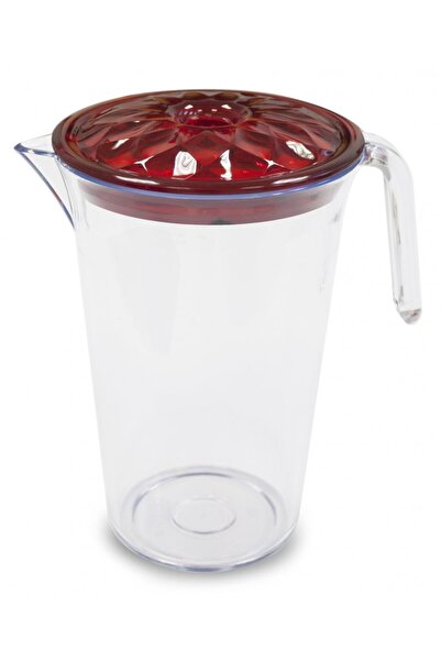 Omada Carafes and decanters -- Diamond effect acrylic carafe 1.8L red Diamond lid