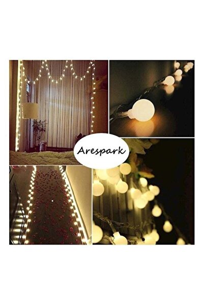 Generic 40 LED Battery Operated Garland Ball LED String Lights Yellow 6meter